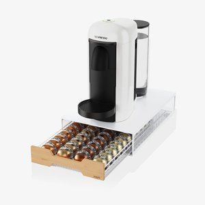 Bamboo Podstash for Vertuo - Coffee Pod Storage Drawer/Holder/Compatible